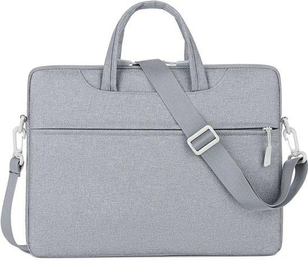 Tas voor 15,6-inch Laptop, für Besprechungen, wasserdicht, kratzfest, grau, Schultertasche