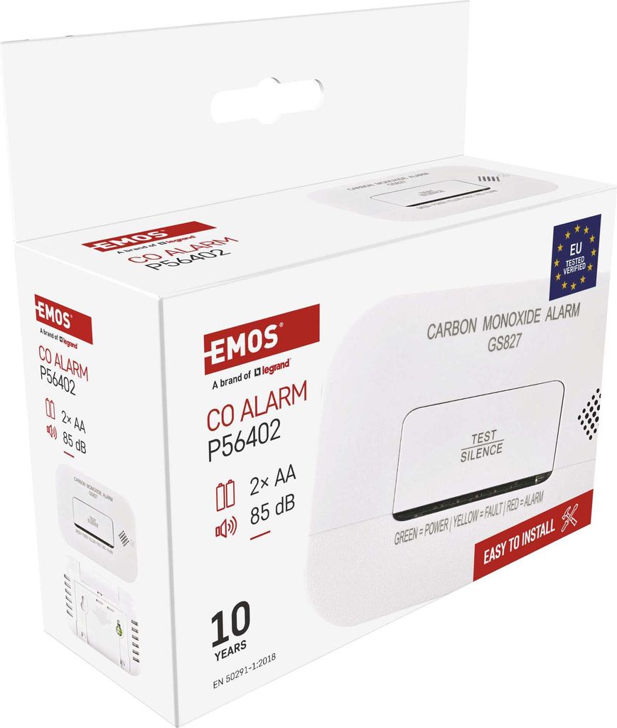 Detektor tlenku węgla EMOS GS827, P56402 Zdjęcie produktu 14