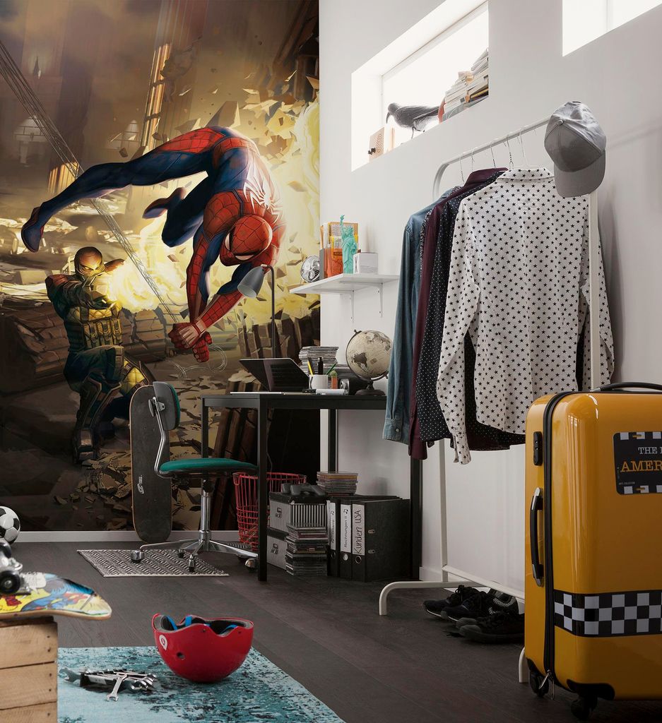 Komar Vlies Fototapete - Marvel Spider-Man Dodge - Größe 150 x 250 cm