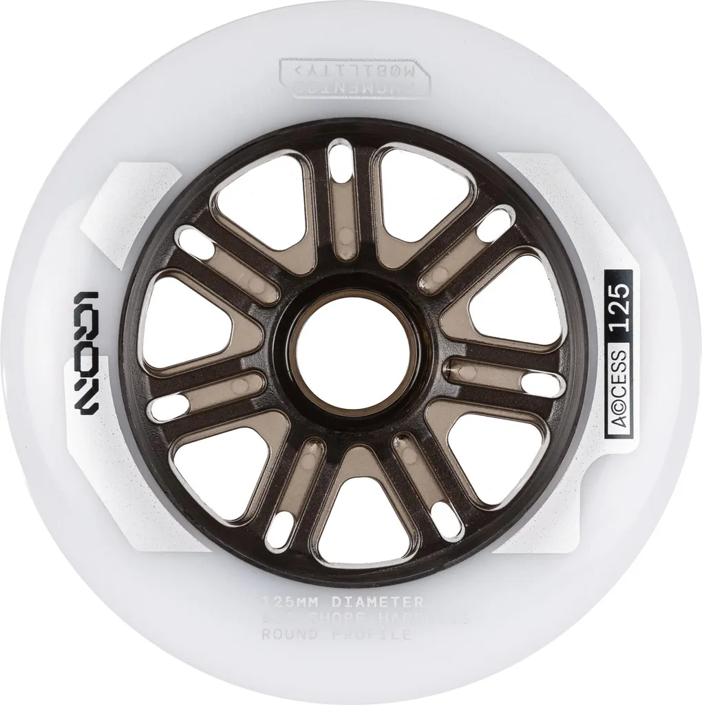 Iqon Access Roulettes naturelles 125mm 85A - Lot de 3 roues roller