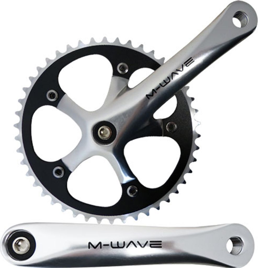 M-WAVE Kurbelsatz 44Z, L=165mm, Aluminium, 1-fach JIS, Produktbild 