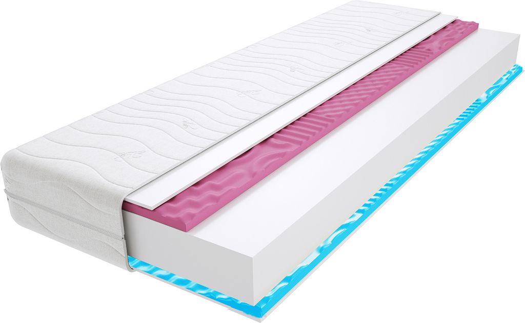 Schaumstoff Matratze 120x170 cm Doppelmatratze, H3 Mittelfest Komfortschaummatratze 20 cm Hoch Profilierter Moletschaum Profilierter Visco Memory m...