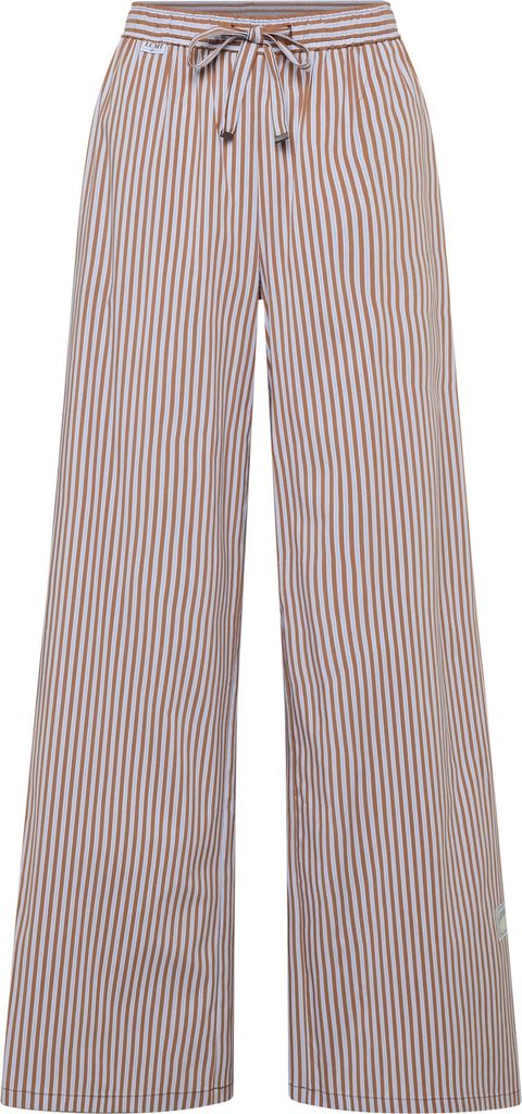 Braune Hose Größe 46 mit geradem, weitem Bein, weich fließend und elastischem Bund