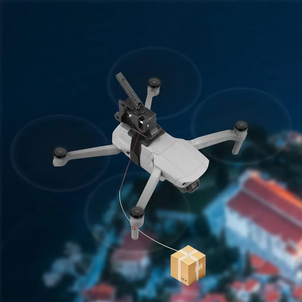 Dispositif de largage aérien noir compatible DJI Mini 4 Pro et Mavic 3