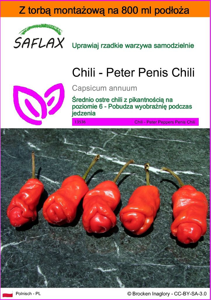 SAFLAX - Garden in the bag - Chili - Peter Penis Chili - 10 Zdjęcie produktu 