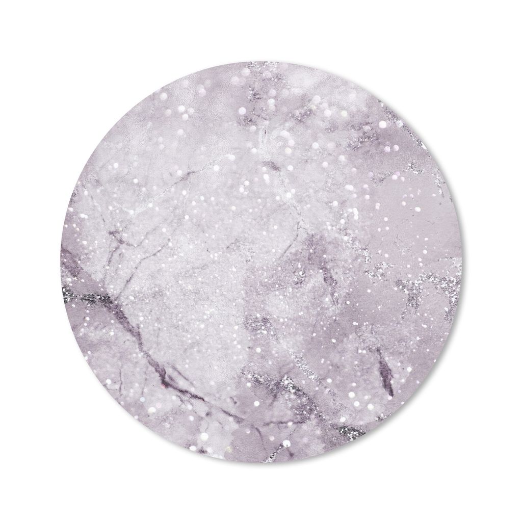 MuchoWow Mauspad Mousepad Marmor - Glitter - Lila 30x30 cm - Mousepads - Maus Mat - Pad - Mausunterlage - Tischunterlage - Schreibtischmatten