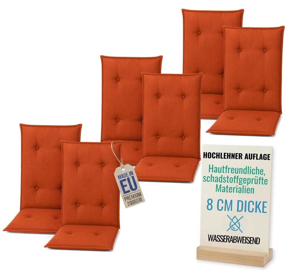 Pillows24 - 6x vankúš na stoličku s vysokým operadlom Obrázok produktu 