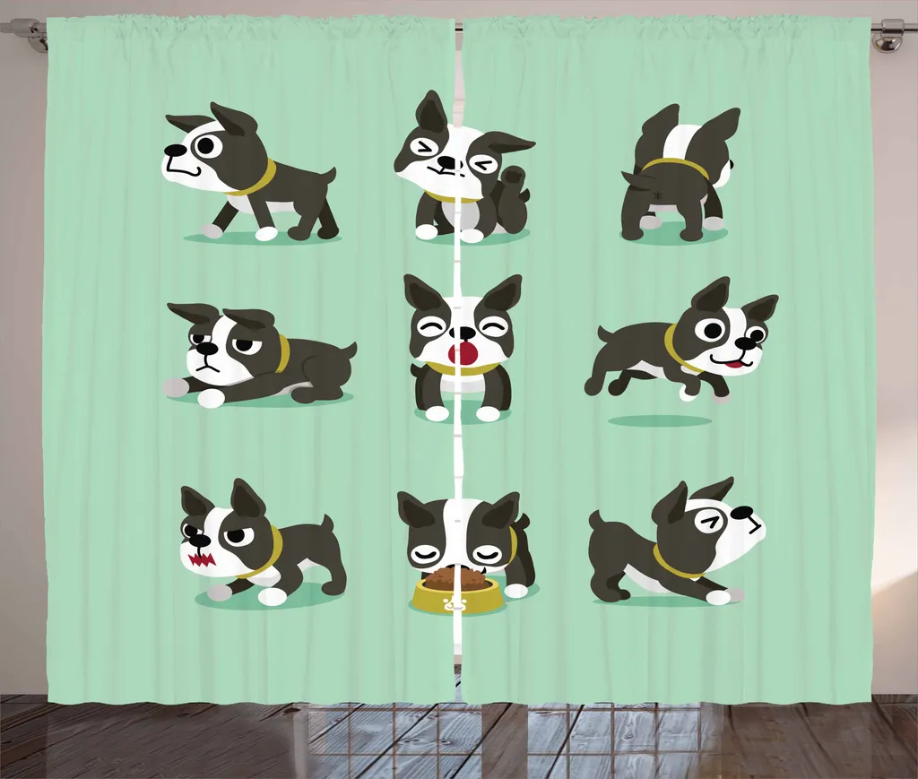 Tenda Rustica Boston Terrier ABAKUHAUS | Grigio Antracite e Menta