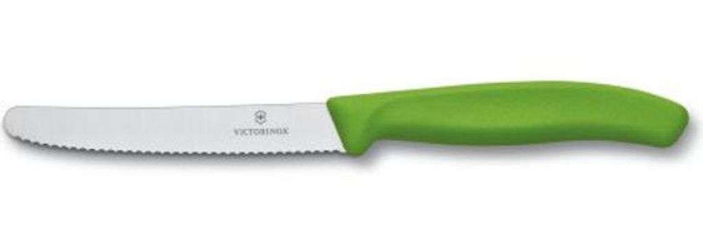 Lot De 2 Couteaux De Table Ou à Tomate 10 Cm Vert - Image du produit 