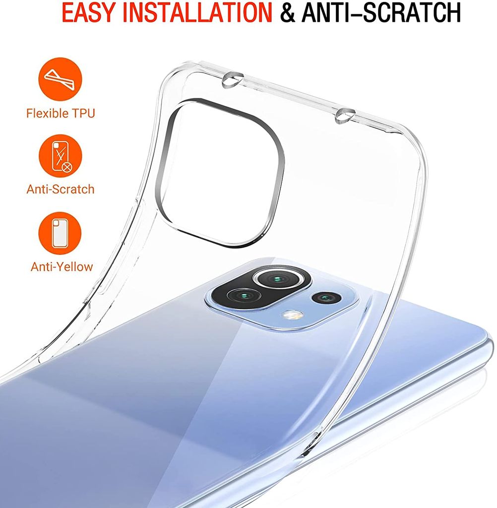 3x Blaulichtfilter-Schutzfolie Für Xiaomi Mi 11 Lite 5G – Blasenfrei, Selbstheilend, 4H Härte