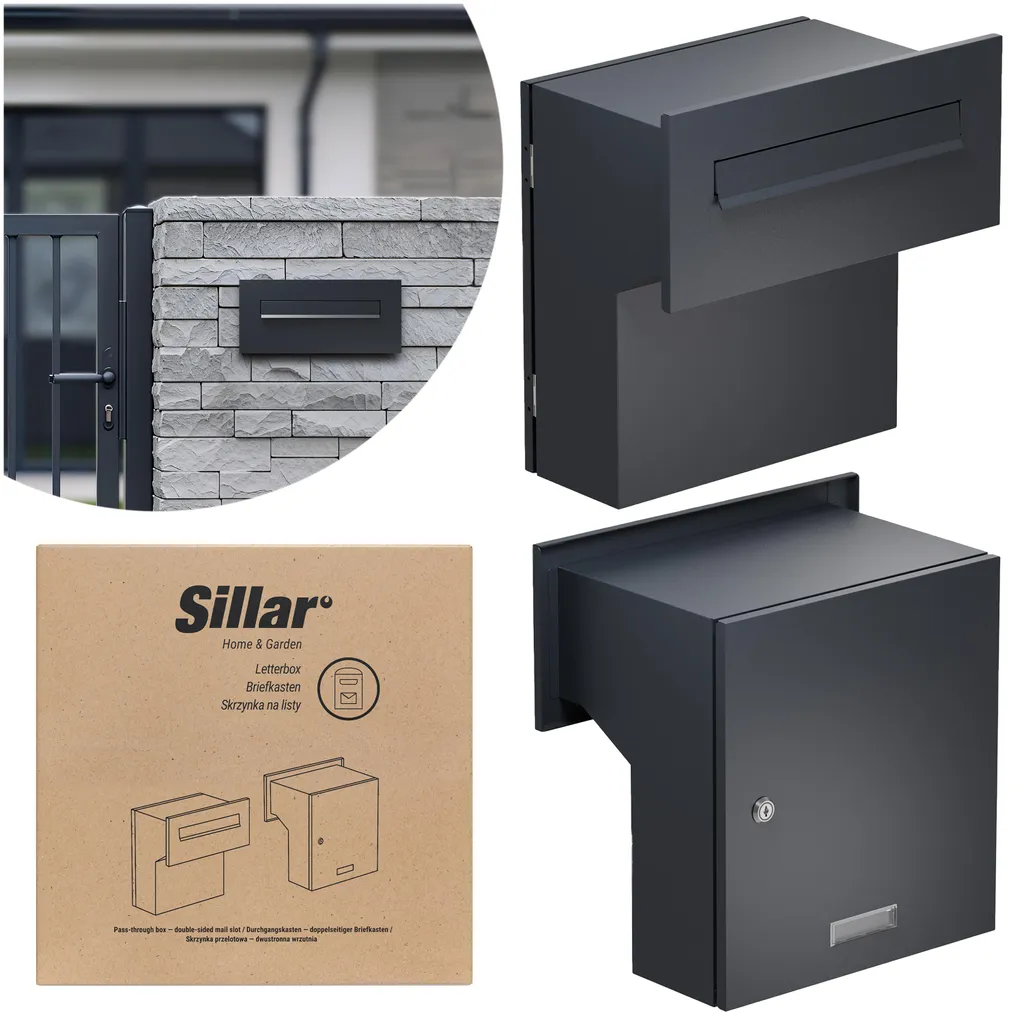 Boîte aux lettres Sillar étanche et anticorrosion en acier anthracite
