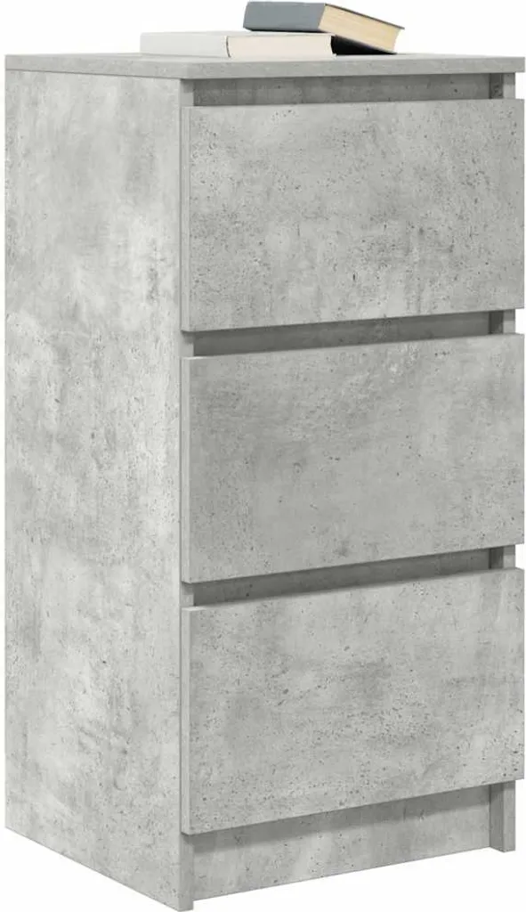 Mobiletto Ufficio vidaXL Grigio Cemento | Organizer Compatto 76cm - 4