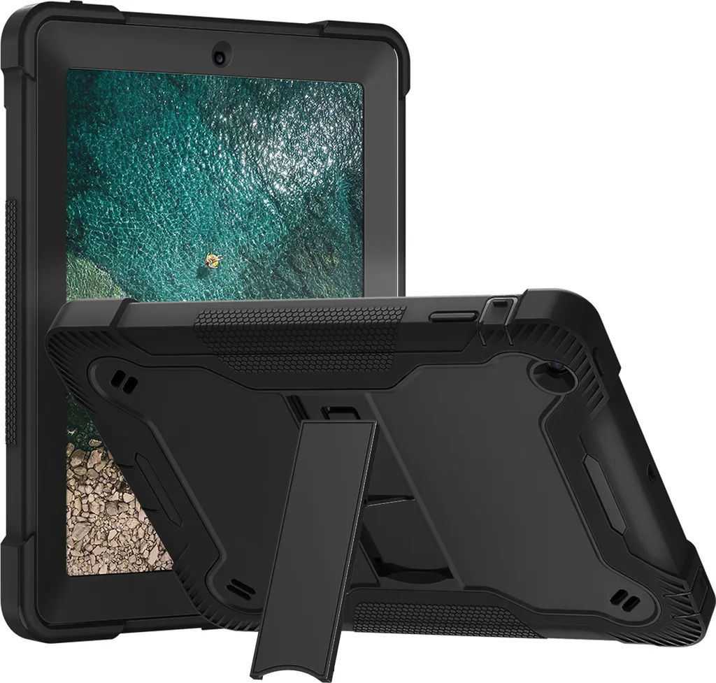 Cover iPad Bambini Antiurto Nera: Custodia Leggera per iPad 2/3/4 con Stand