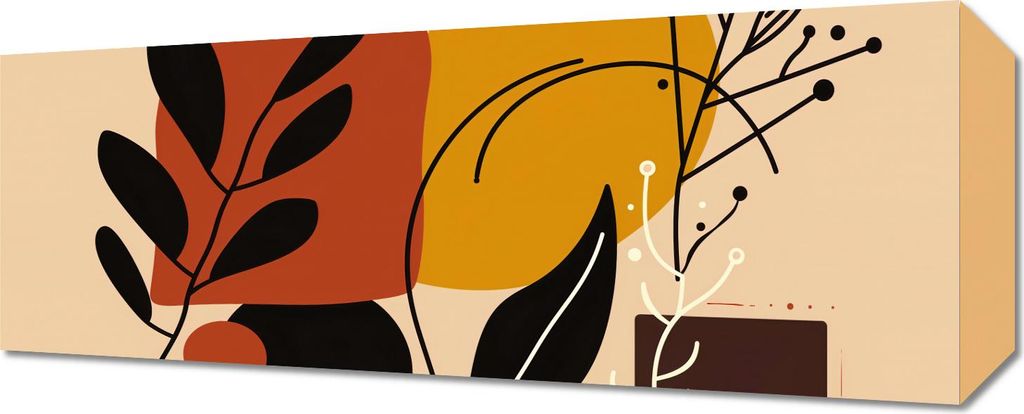 Bild 50x20cm Warme Konturen