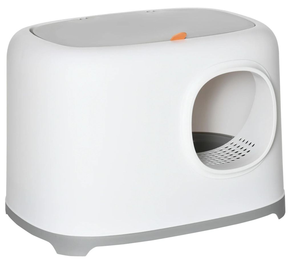 Katzentoilette - XXL Katzenklo mit Haube und Deckel - Plastik - Mit Schaufel und Siebboden - Für Katzen bis 5 kg