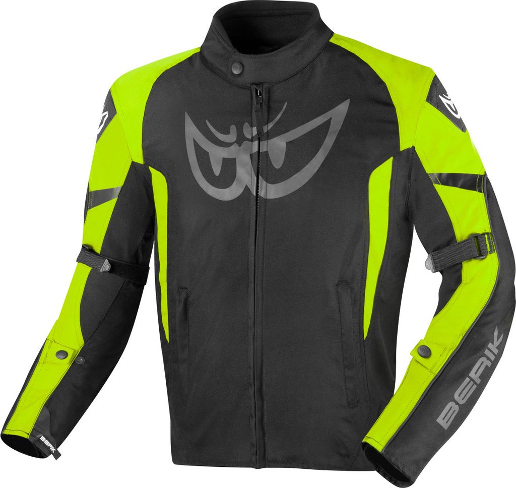 Berik Tourer Evo wasserdichte Motorrad Textiljacke, schwarz/gelb, 58