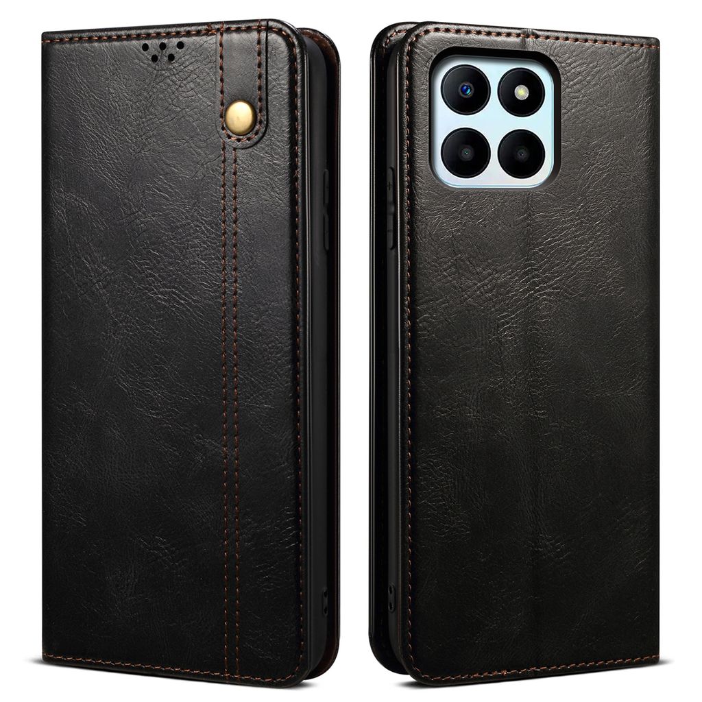 Coque Taperso Pour Honor X6B – Fleur Bleue Sur Fond Noir – Protection Hydrogel