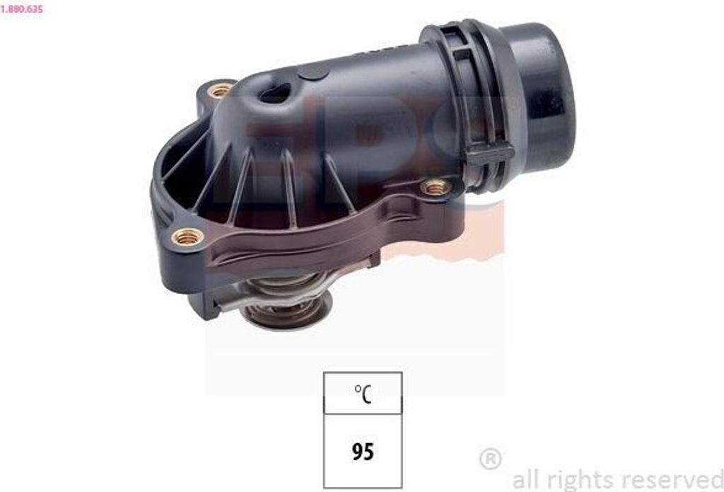 EPS Thermostat Kühlmittel 95°C für BMW 3 Limousine (E46) 1 Schrägheck (E87) 3 Touring (E46) 3 Coupe (E46) 3 Cabrio (E46) 1 Schrägheck (E81)