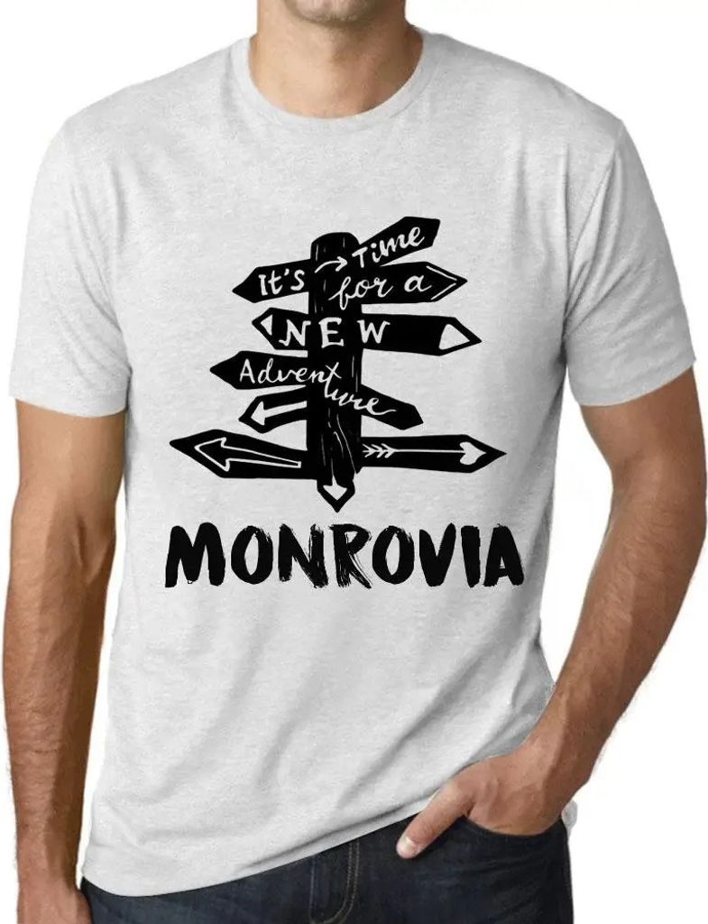 Herren Grafik T-Shirt Es ist Zeit für ein neues Abenteuer in Monrovia – It’s Time For A New Adventure In Monrovia – Öko-Verantwortlich Vintage