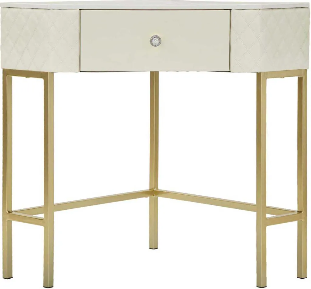 FURNLUX Table Console Sharon Blanche 85cm - Console de Design Moderne