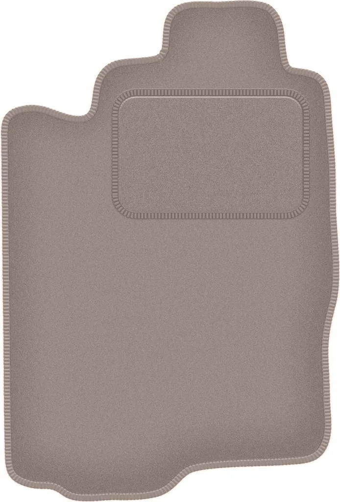 Tappetino conducente in velluto beige compatibile con Mitsubishi Eclipse IV (2006-, coupé) – con fissaggi – su misura