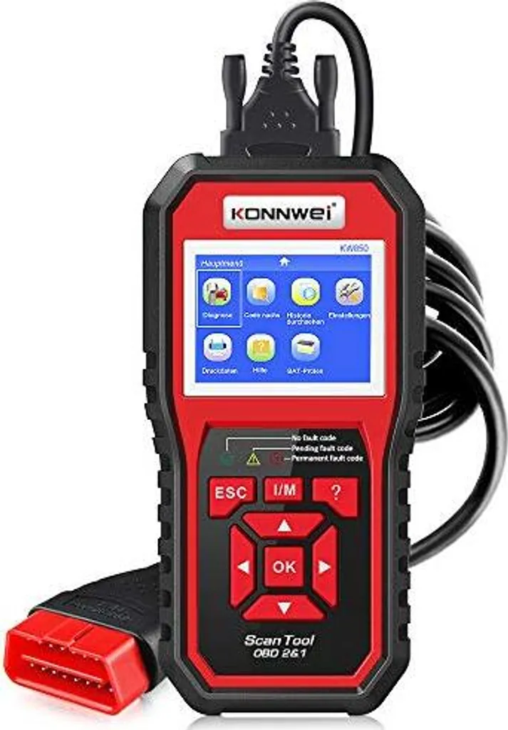 Scanner Diagnostico Konnwei OBD II per Auto Europee - Erase Check Engine
