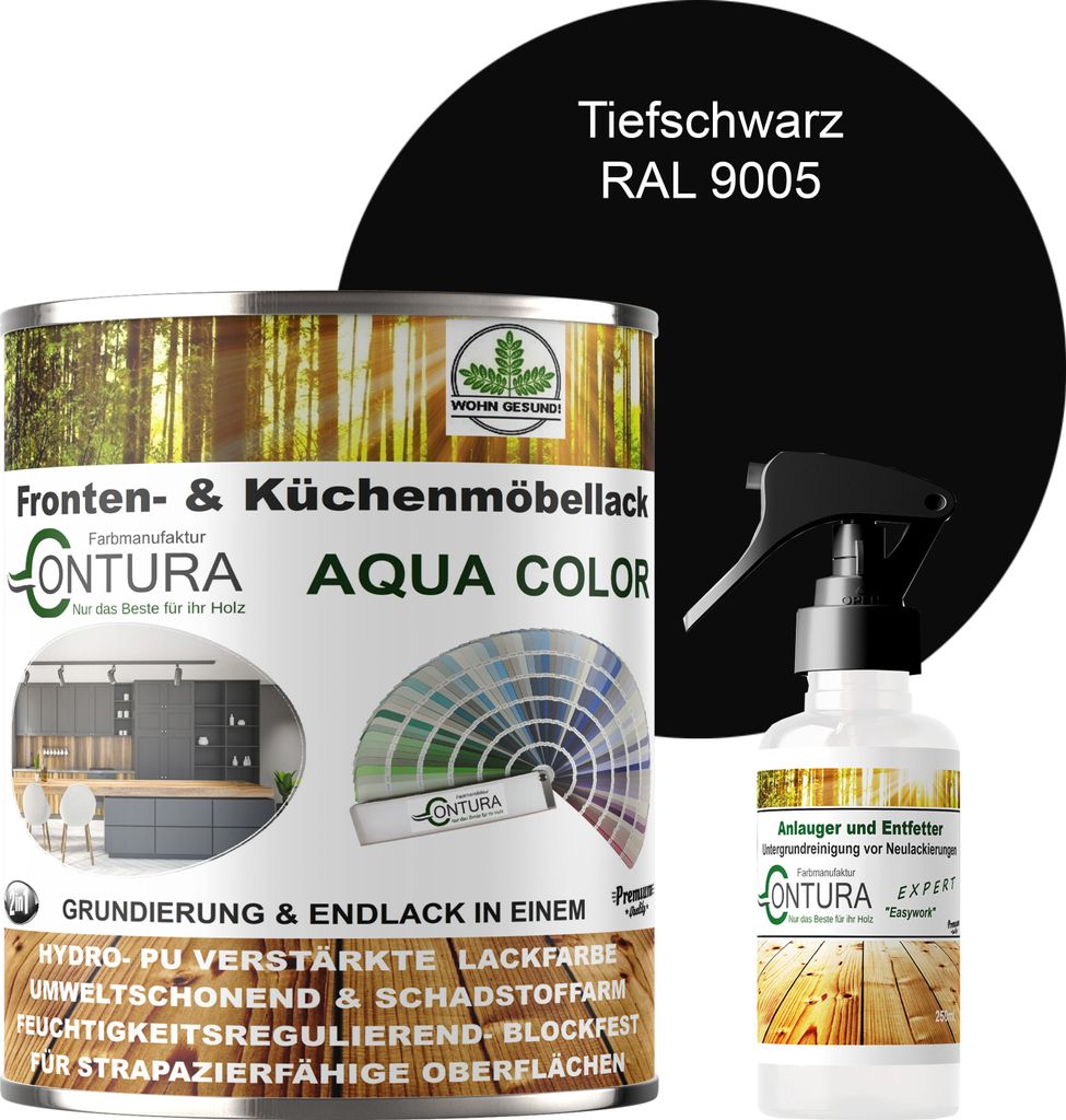 750ml. + Anlauger - Contura Küchenmöbellack RAL Möbellack Produktbild 