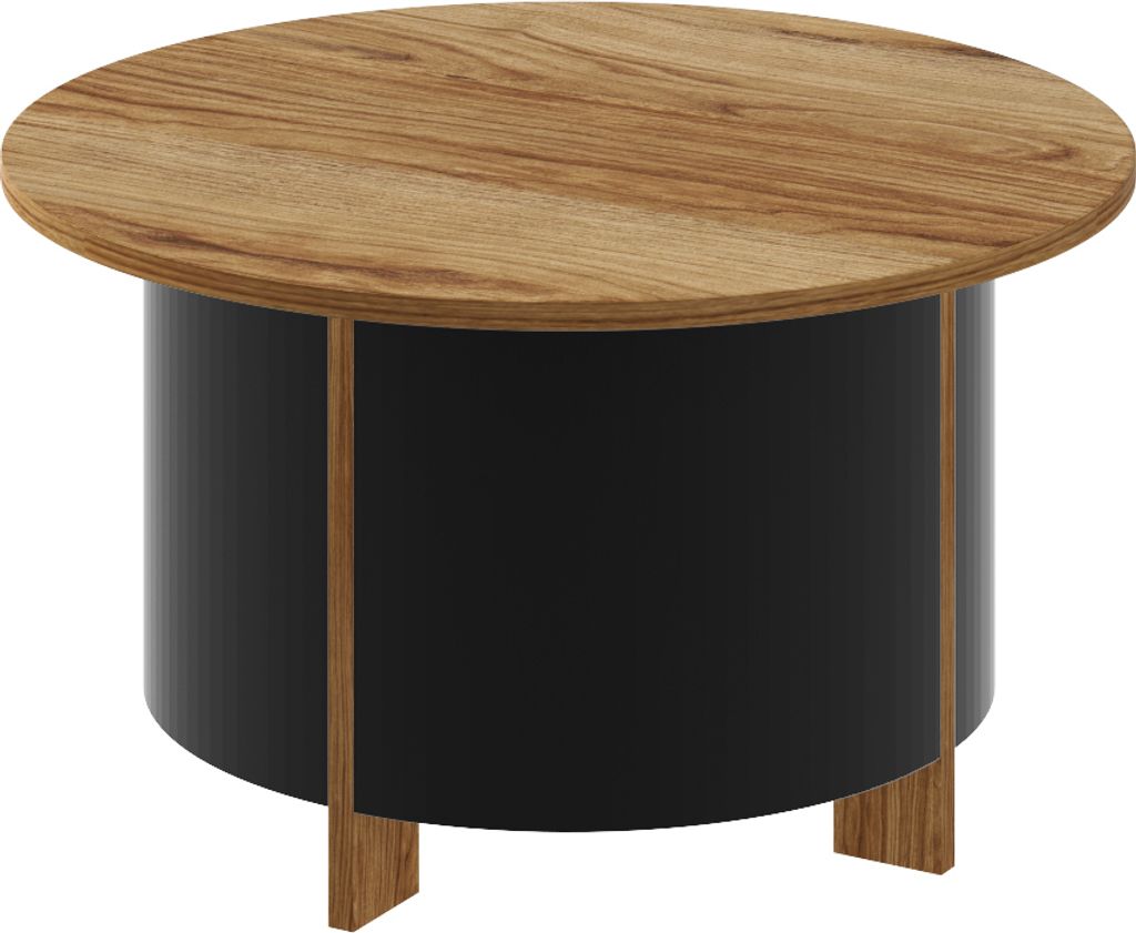 Design Couchtisch HSL-111 rund Hochglanz Wohnzimmer Tisch 80 x 44 cm