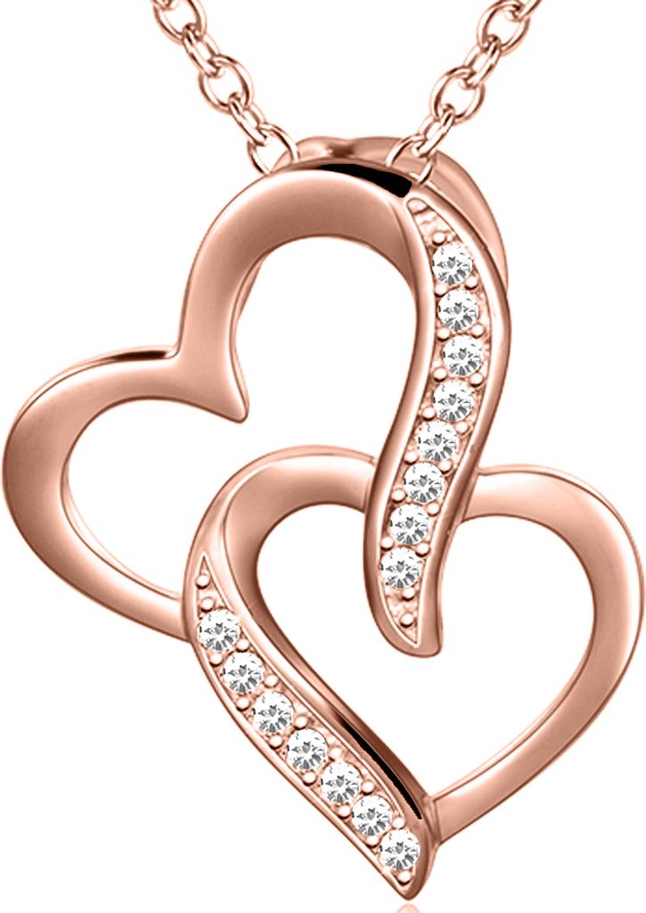 Damen Schmuck Set Herz-Kette mit Herz-Ohrringe echt 925 Produktbild 4