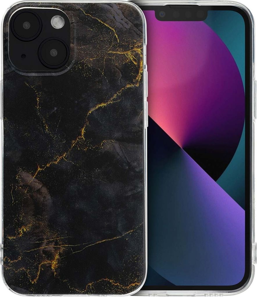 imoshion Design Hülle iPhone 13 Mini - Black Marble