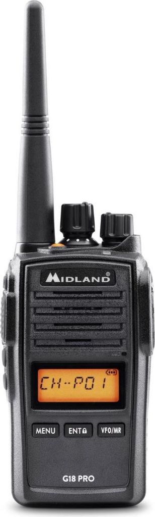 Midland G18 Pro - Professioneller Mobilfunk (PMR) - 99 Kanäle - 446.00625 - 446.19375 MHz - 12000 m - LCD - Lithium-Ion (Li-Ion)