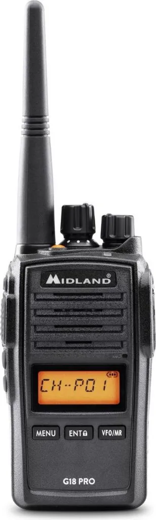 Midland G18 Pro Talkie Walkie Étanche IP67 Châssis Alu et Batterie 1600mAh