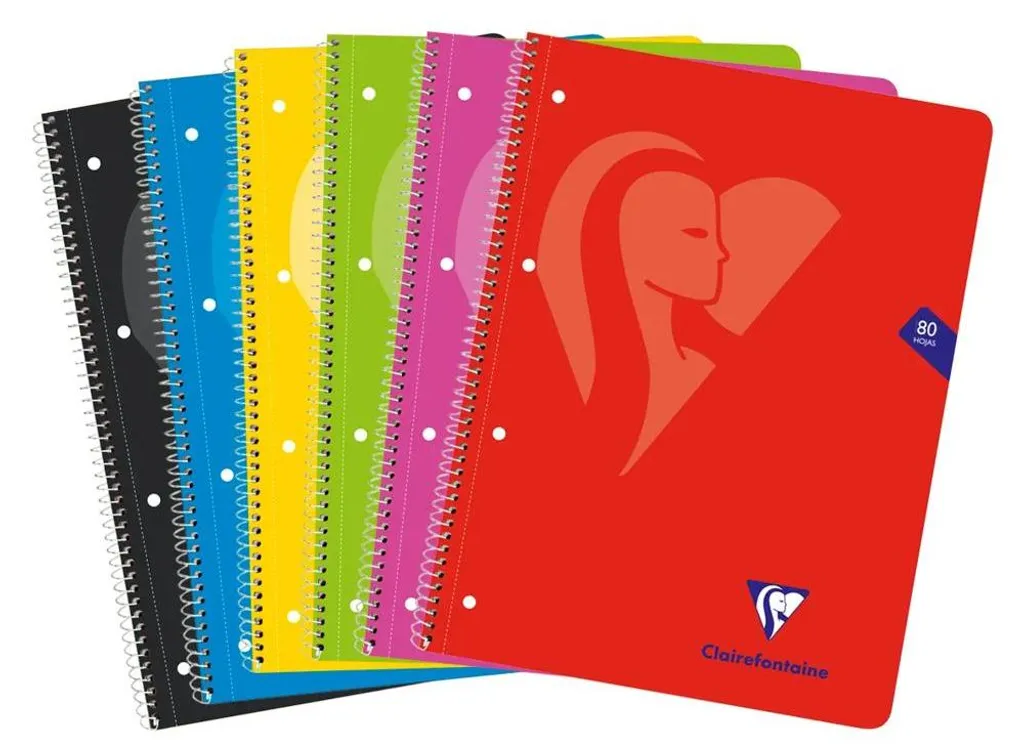 Bloc Collegeblock A4+ couverture polypro noir 80 feuilles ultra résistant
