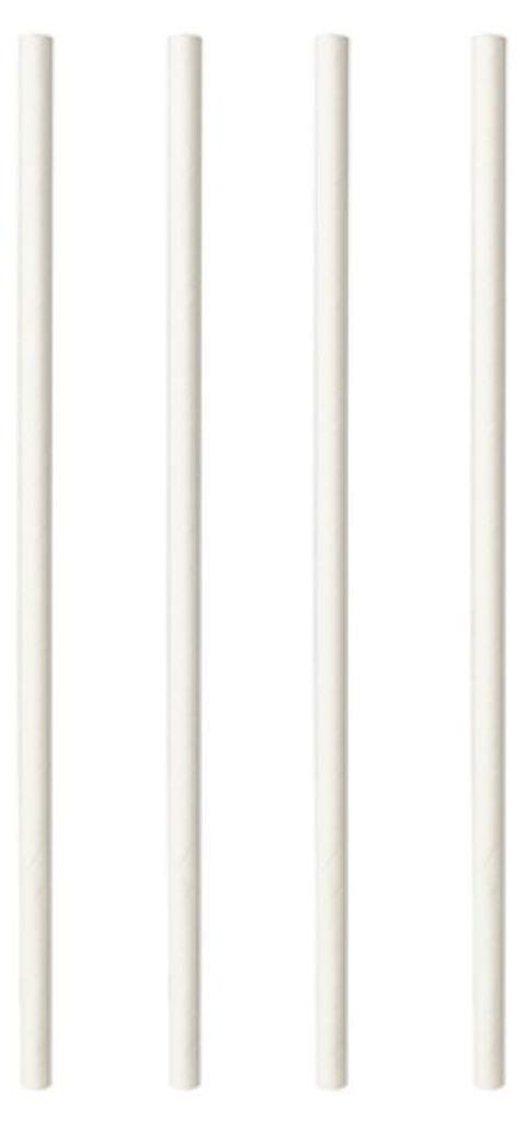 100 Papstar Shake-Halme, Papier pure Ø 8 mm, 25 cm weiss Produktbild 