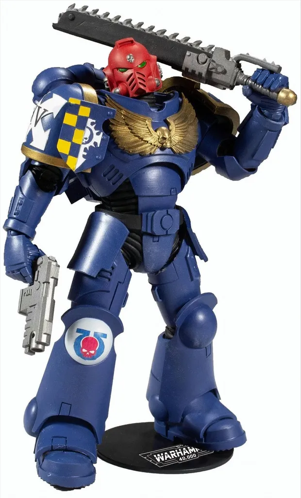 Statue Articulée Space Marine Warhammer 40k 18 cm pour Vitrine et Déco