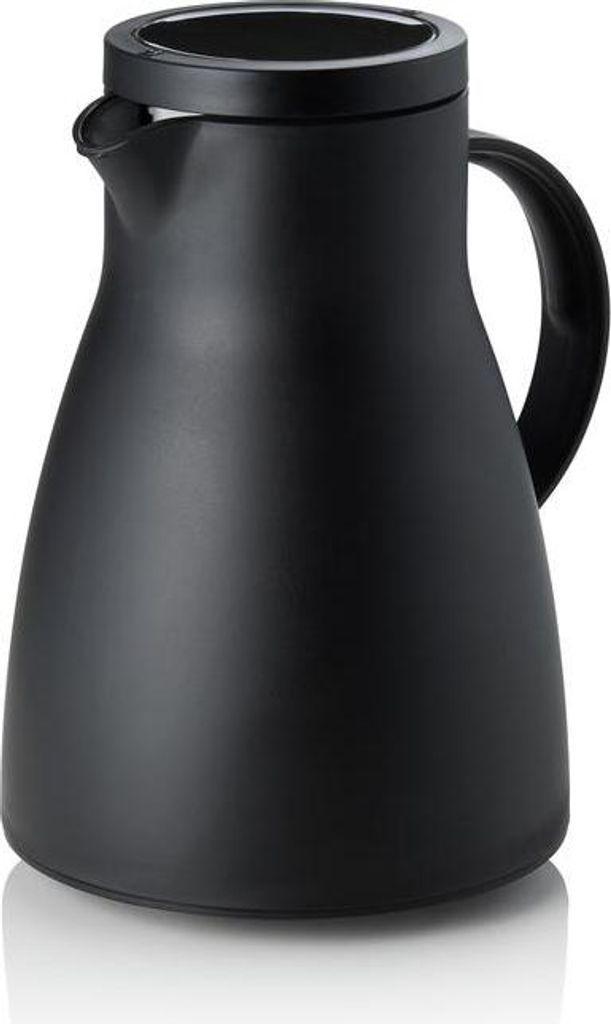 4x Isolierkanne, 1 ltr., Ø 14,5 cm, Höhe 22 cm, schwarz, Polypropylen
