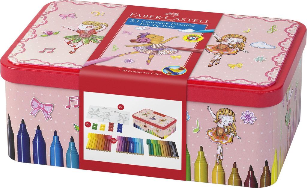 FABER-CASTELL Fasermaler CONNECTOR PEN 33er Ballerinabox