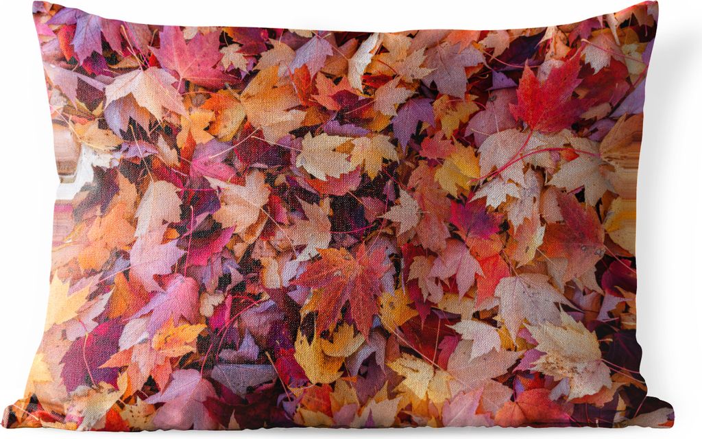 MuchoWow Outdoor Kissen - Herbstblätter - 50x30 cm - Wetterfest - Lounge Kissen - Sofa kissen - Wohnzimmer Dekoration