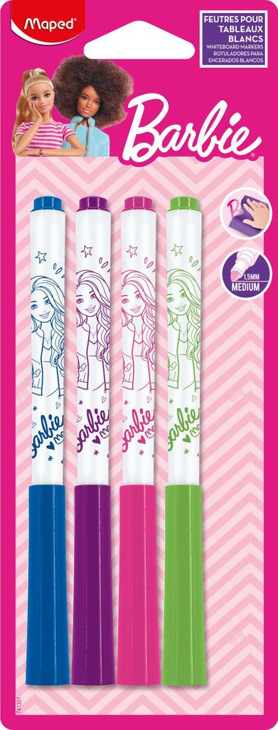 Maped Whiteboard-Marker Barbie 4er Blister Produktbild 
