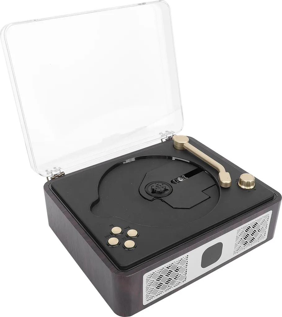 Lecteur CD de Bureau avec Télécommande et Haut-parleurs Stéréo Intégrés - 7