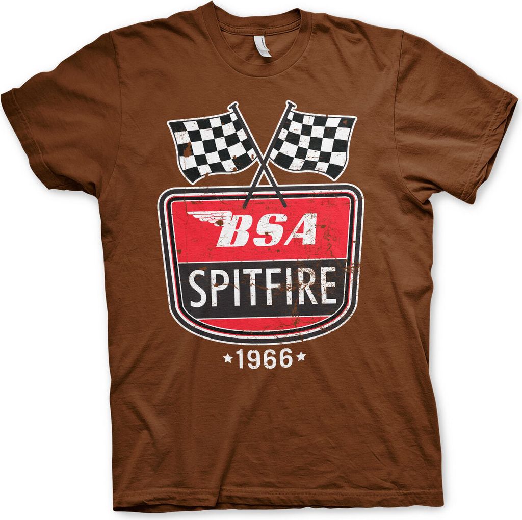 BSA Spitfire 1966 T-Shirt - Medium - Brown