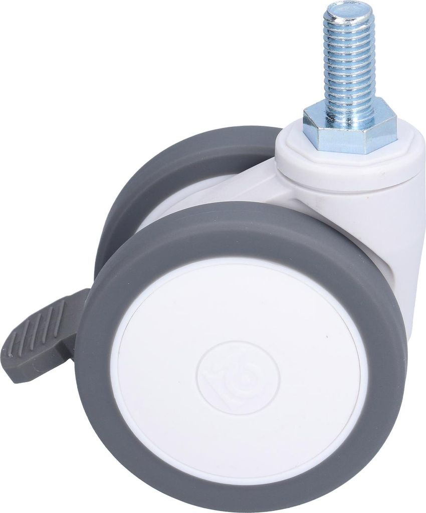 Geräuschlose Universalrolle aus TPR, 75 mm (3 Zoll), Ersatzrolle mit M12-Gewinde für Werkbank und Basteltisch