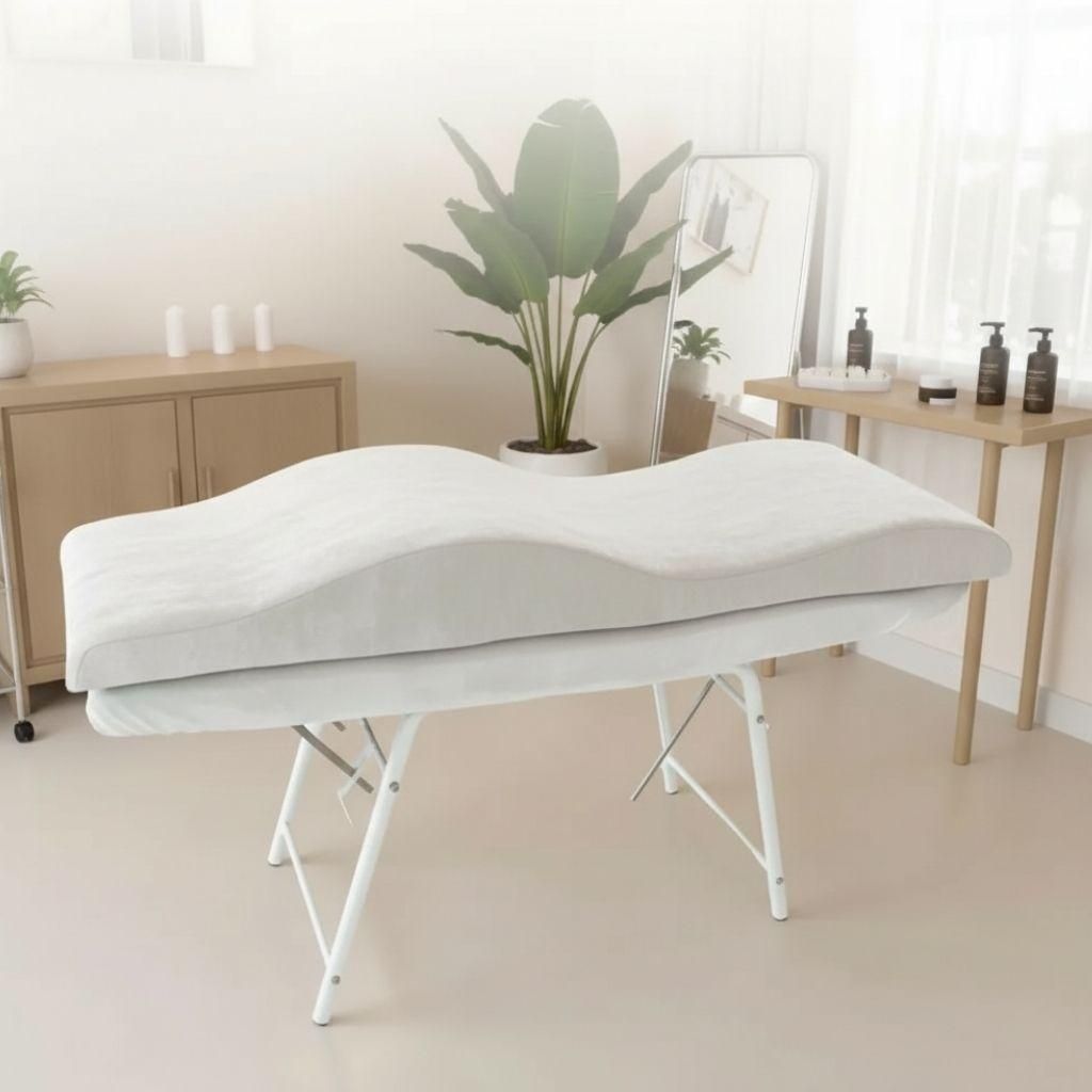 Wellenmatratze 180x60 cm mit Memory-Schaum & Veloursbezug – Produktbild 