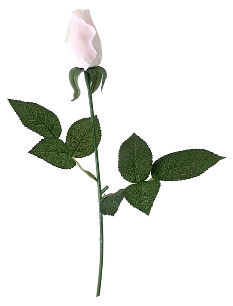 Künstliche Rosenknospen mit langem Stiel (45 cm), realistische Rosen aus Seide mit Blättern, ideal für DIY-Sträuße, Hochzeitsdekoration, Tisch...