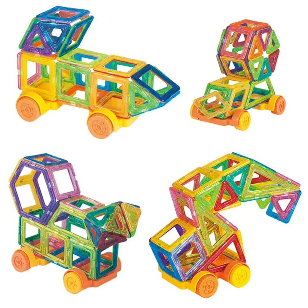 Composants magnétiques 82 pièces - Jeu de construction 3D multicolore - 4