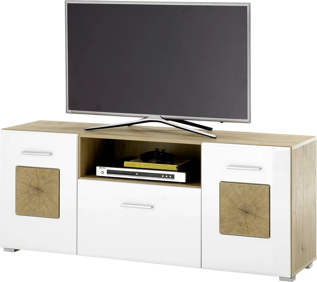 Meuble TV Georgia Chêne Artisan 140cm - Finissez-en avec le Désordre