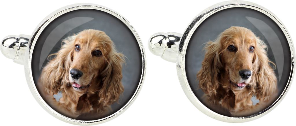 English Cocker Spaniel, Englische Cockerspaniel - Manschettenknöpfe, Hemdverzierung, Hemdanhänger der Marke Art-Dog