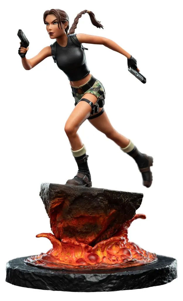 Cadeau Gaming Lara Croft Tomb Raider Statuette Sanctuaire de la Flamme