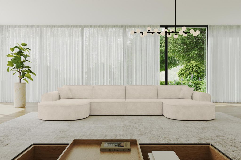 ALTDECOR Ecksofa in U-Form  MARI-U2 - 388x171x79,5 cm  Produktbild 