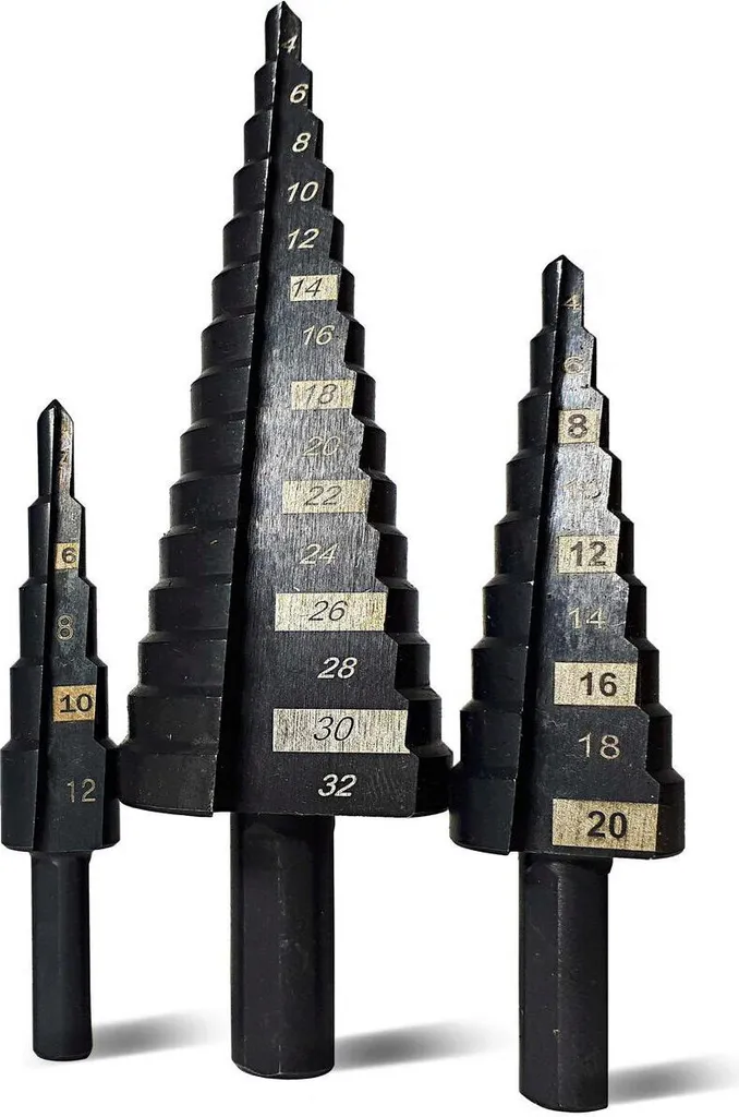Richmann Set 3 Punte a Gradini 4-32mm HSS Oro - Alta Precisione